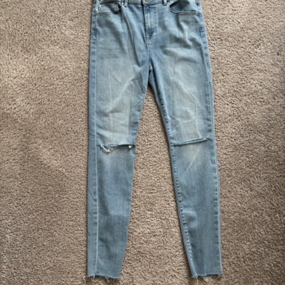 Fidelity | Gwen High Waist Ripped Skinny Jeans in Skyline size 30